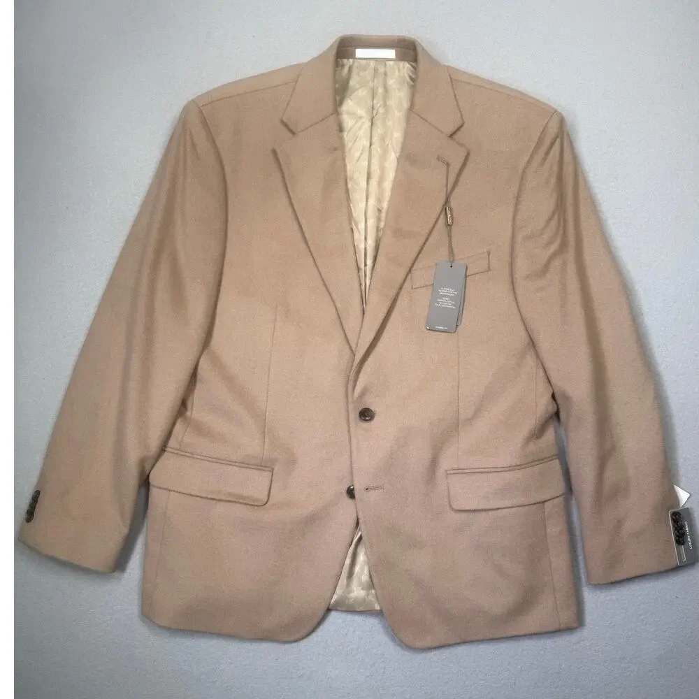 Michael Kors Men's Wool Cashmere Blend Lux Classic-Fit Sport Coat Camel 44R $395
